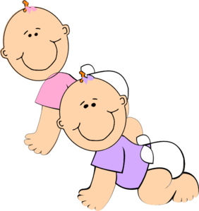 Twin Baby Clipart.