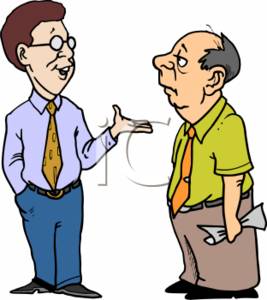 Two Men Talking Clipart.