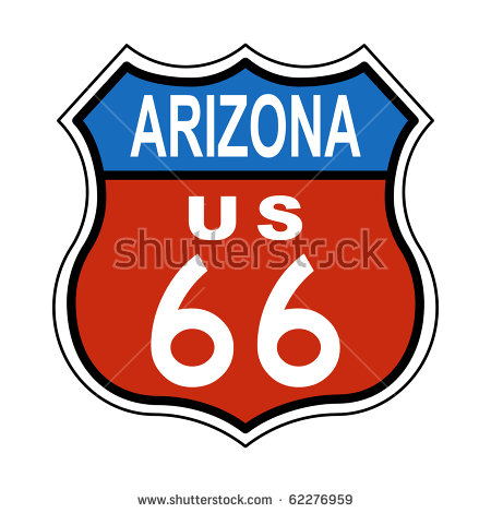 Arizona Route Us 66 Sign Stock Illustration 62276959.