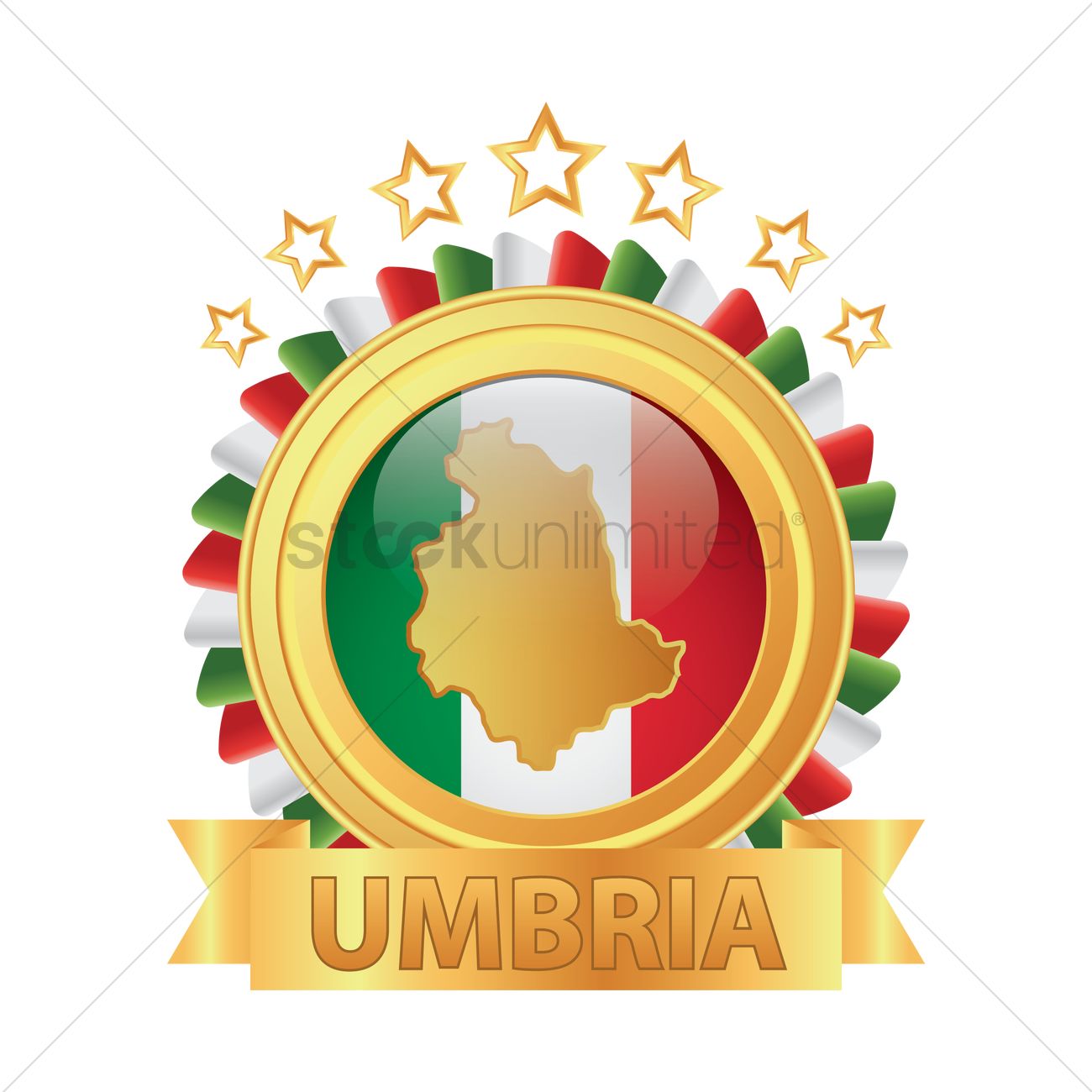 Umbria map Vector Image.