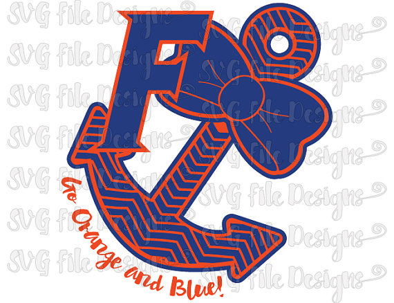 Go Orange and Blue University of Florida Gators Logo Chevron.