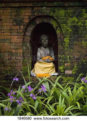 Stock Photography of Ubud, Bali, Indonesia; Temple statue 1846580.