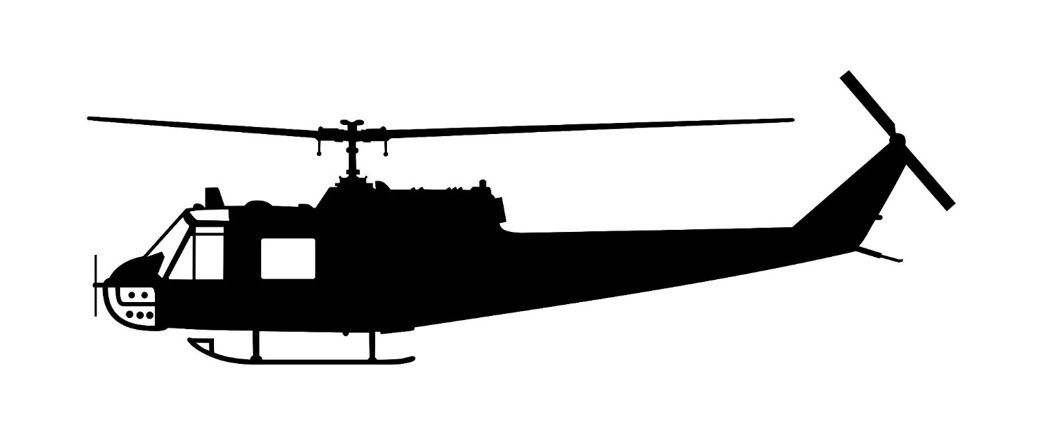 Huey Helicopter Clipart.