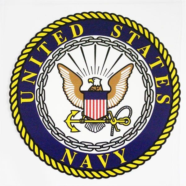 U.S. Navy with Seal Clear Decal.