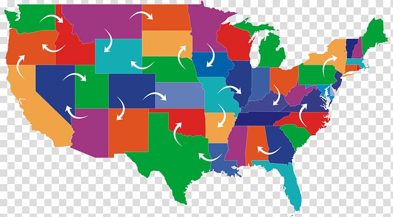 United States Blank map U.S. state , USA transparent.