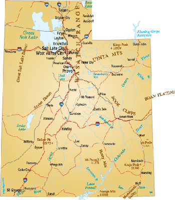 Map of Utah.