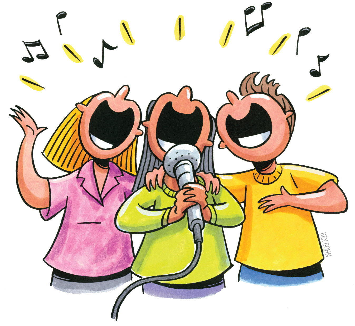 Vocal kids clipart.