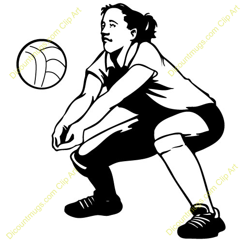 Volleyball Girl Passing Clipart & Free Clip Art Images #28784.