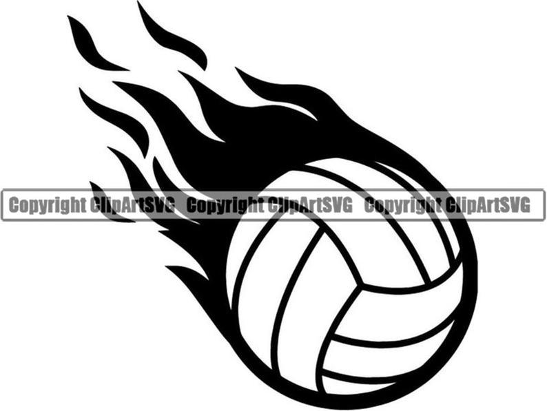 Volleyball clipart flame, Volleyball flame Transparent FREE.