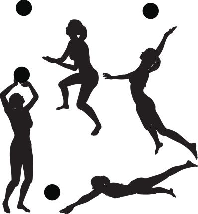 Volleyball Dive Clipart.