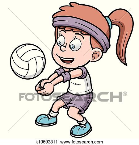 Volleyball player Clipart.