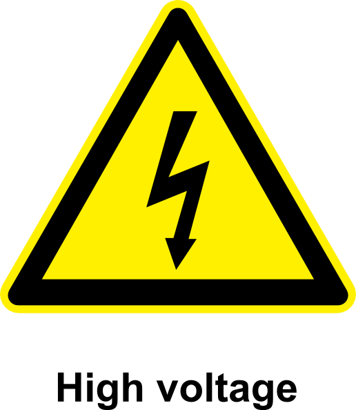 Sign High Voltage clip art Free Vector / 4Vector.