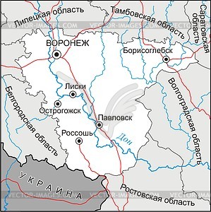 Voronezh oblast map.