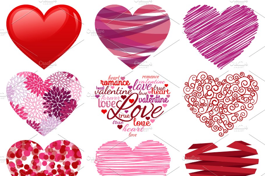 Valentine Hearts Vectors & Clipart.