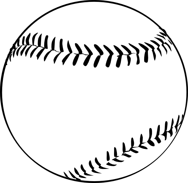 Baseball (b And W) Clip Art at Clker.com.