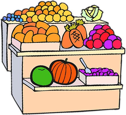 Produce Stand Clipart.