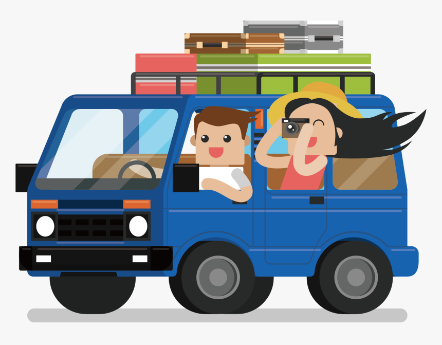 Hakodate Van Tourist Package Car Mount Luggage Clipart.