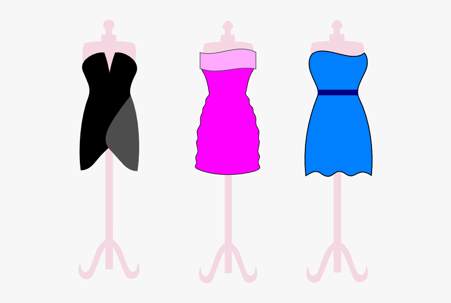 Black Dress Clipart Vestido.