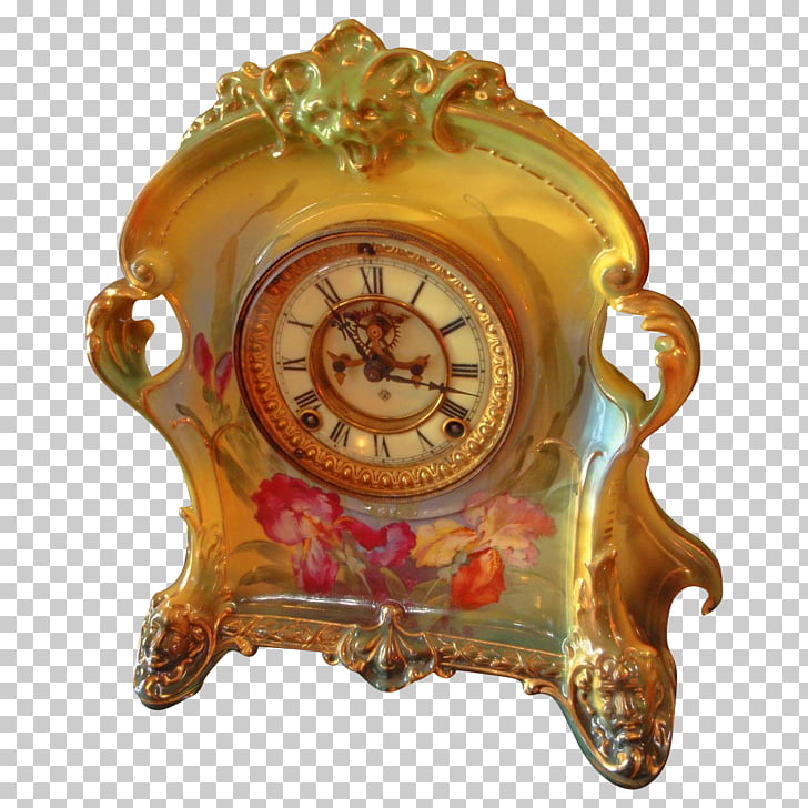 Rococo Revival Victorian era Antique Clock, others PNG.