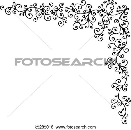 Clip Art of Baroque Frozen vignette CCCXIV k5285016.