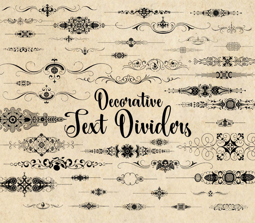 Decorative Text Dividers Clipart.