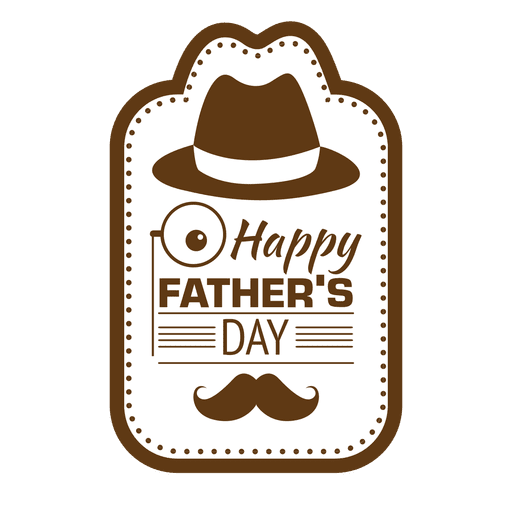 Fathers day happy vintage emblem.