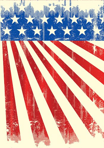 American Vintage Flag Banner premium clipart.