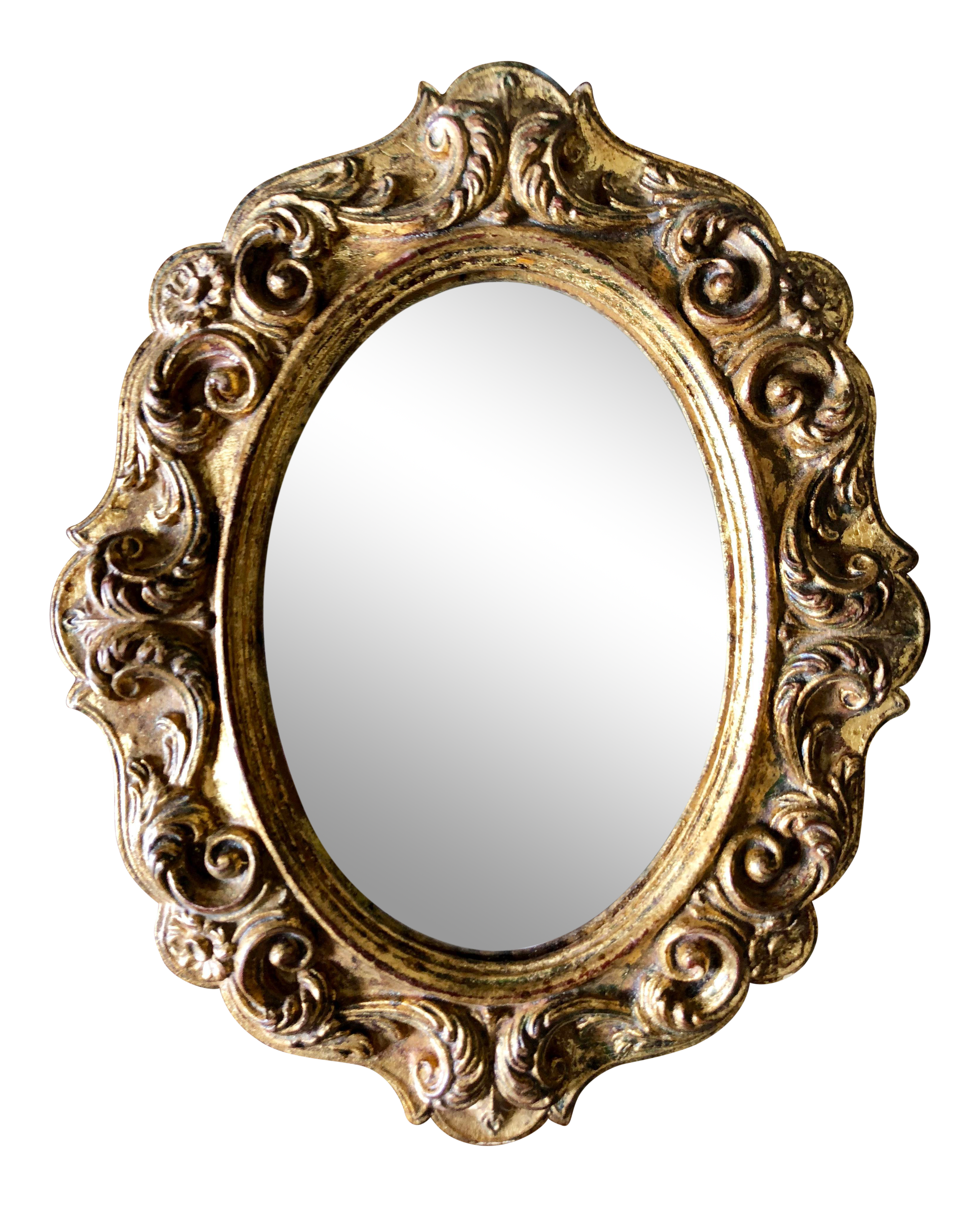 Vintage Oval Florentine Gilt Mirror.