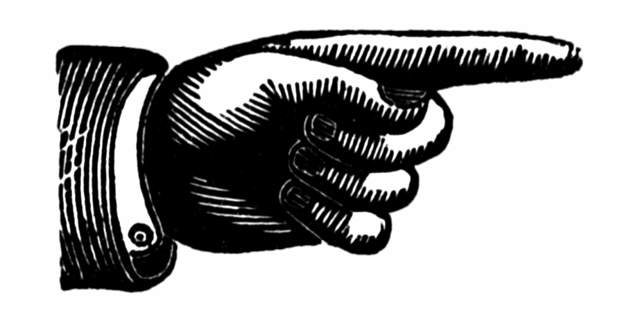 Vintage Hand Pointing Clipart 157,46kb Download.