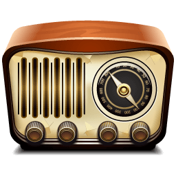 Radio Vintage Illustration transparent PNG.