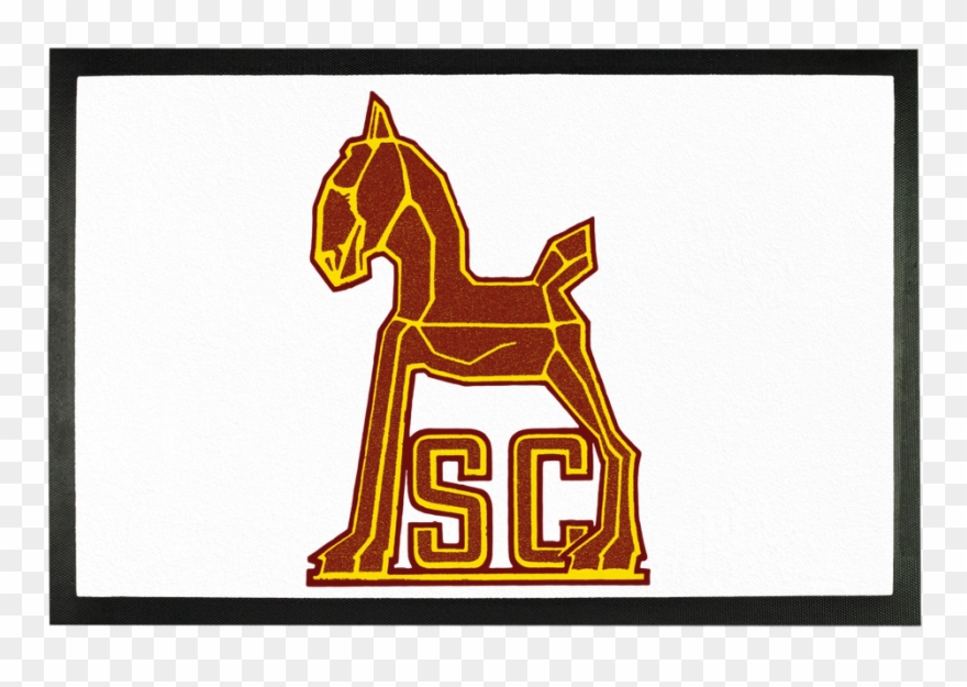 1940\'s Vintage Usc Trojan ﻿sublimation Doormat.