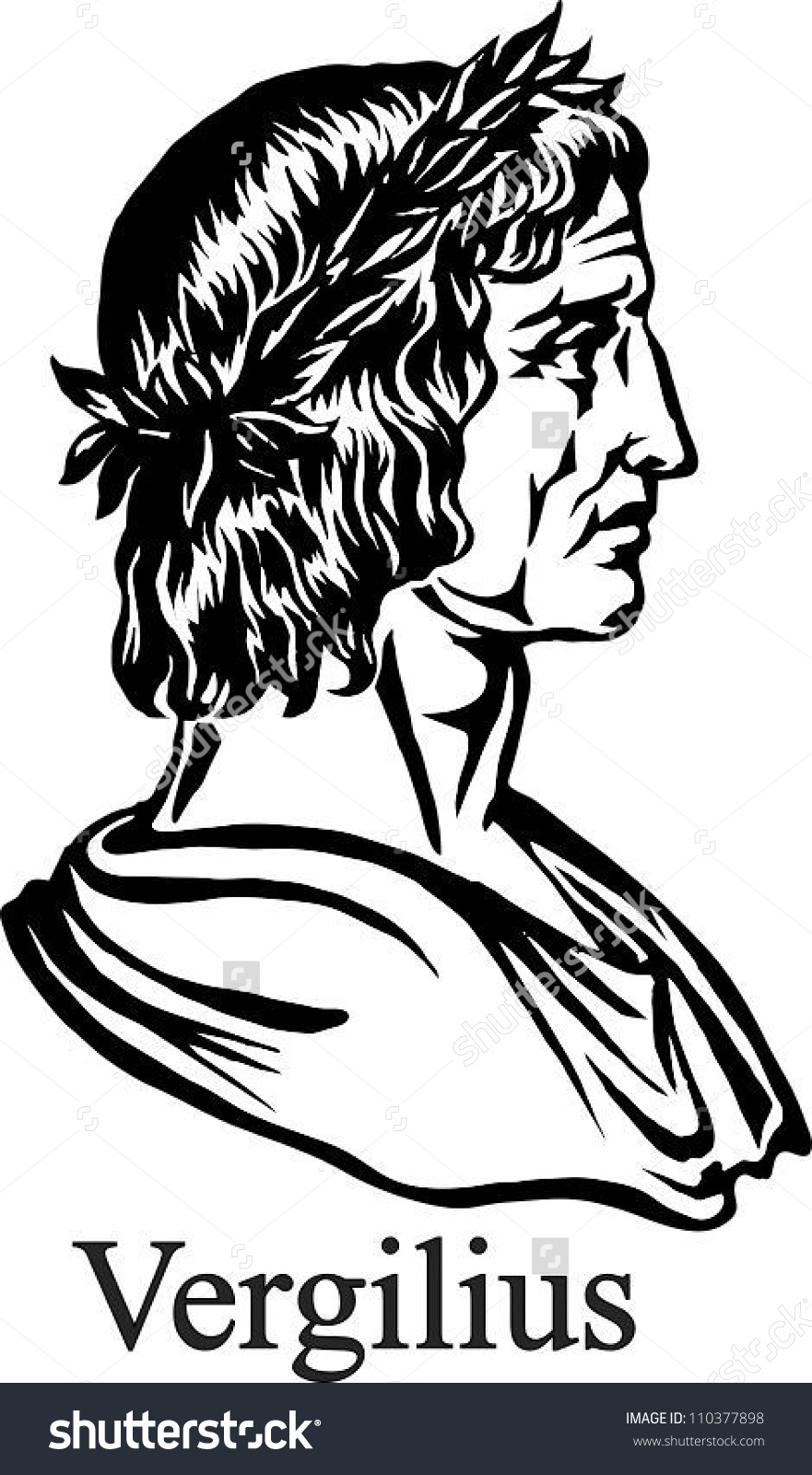 Ancient Roman Poet Virgil Stock Vector 110377898.