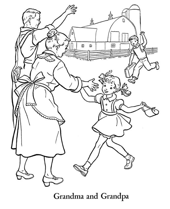 Grandparents Day Coloring Pages.