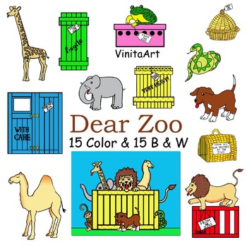 Dear Zoo Clip Art, Clip art, story book illustrations by.