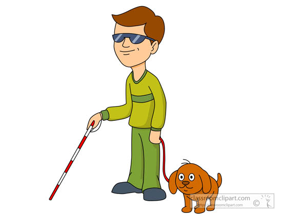 Clipart blind man.