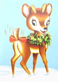 Vintage Rudolph Clipart.