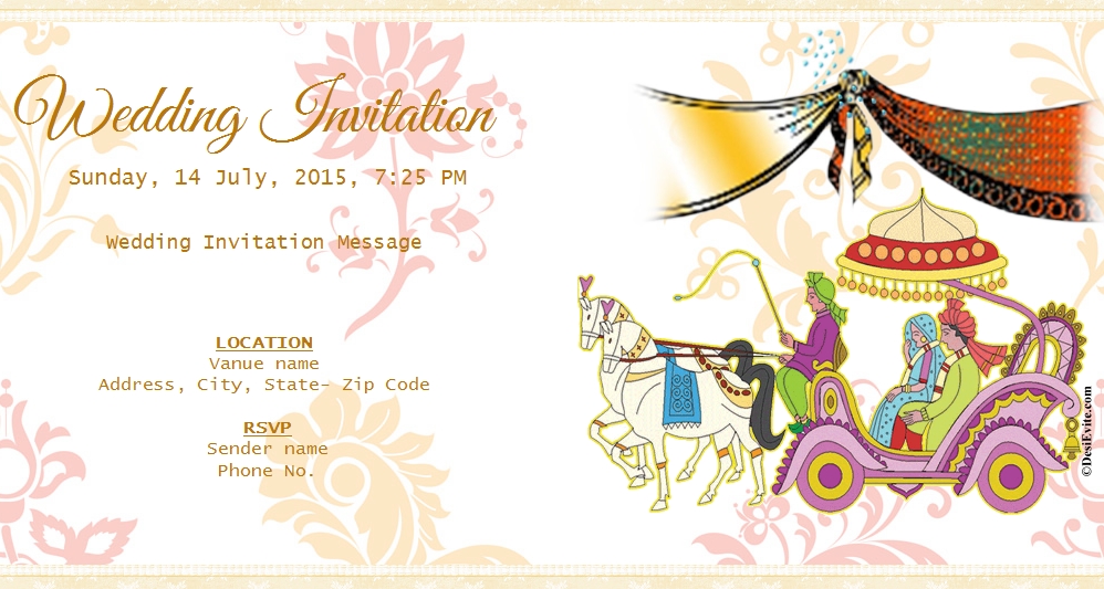 You and your associates are cordially invited for Wedding.