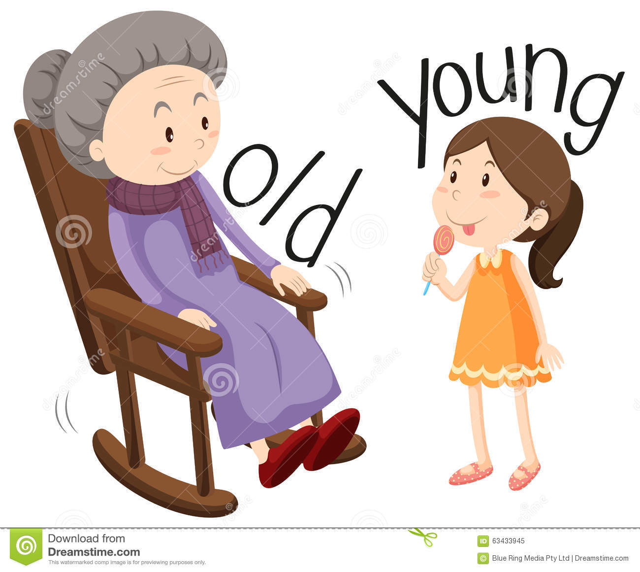 Old young clipart.