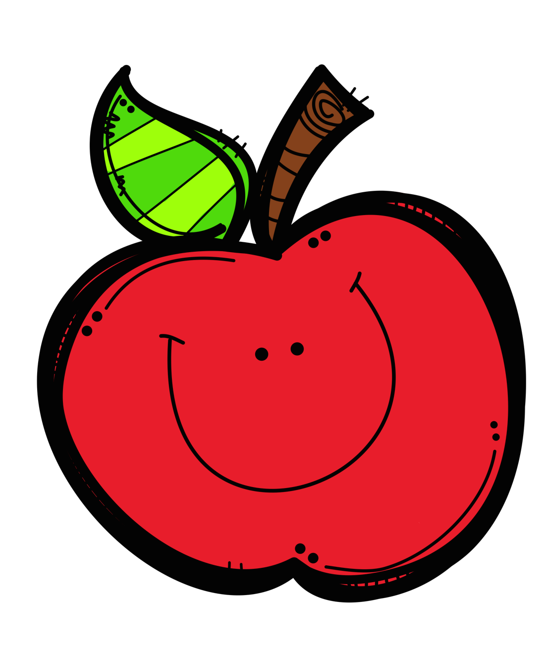 1 teacher apple clipart.