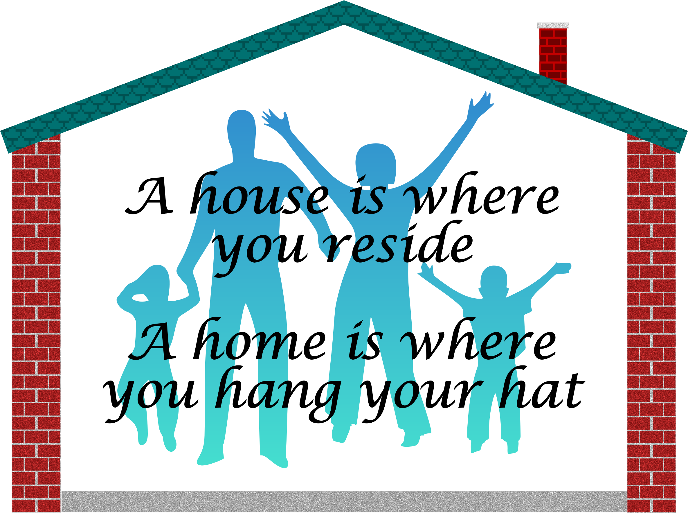 Family clipart home, Family home Transparent FREE for.