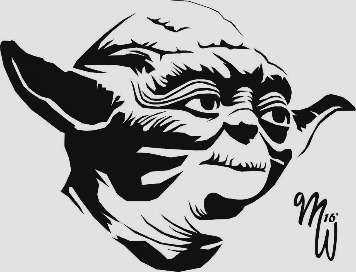 Yoda clipart black and white 2 » Clipart Station.