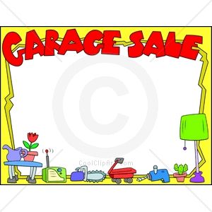 garage sale clip art free.