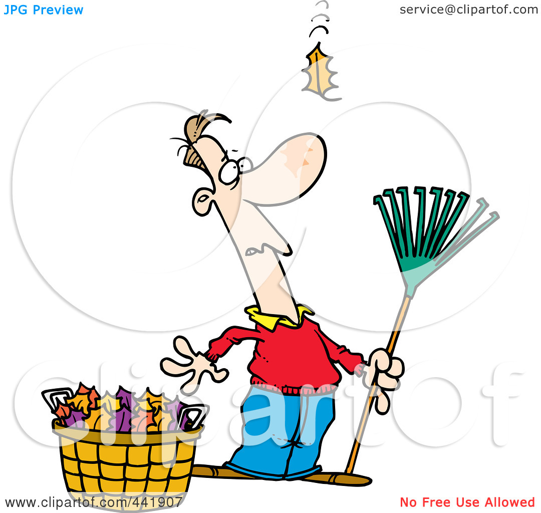 Rake And Leaves Clip Art.