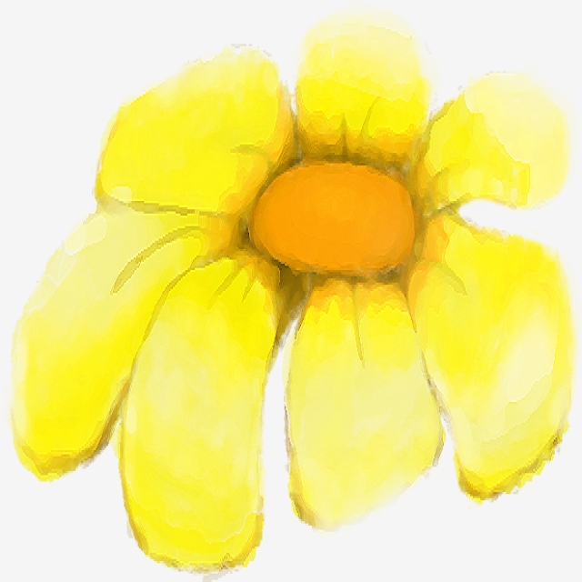 Vector Cute Yellow Flower, Flower, Floral, Nature PNG and Vector for.