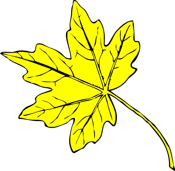 Yellow Leaf Clip Art at Clker.com.