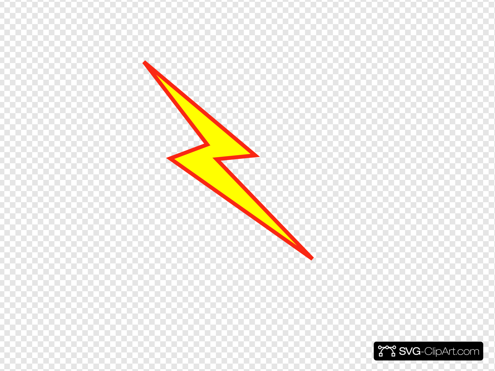 Red And Yellow Lightning Bolt Clip art, Icon and SVG.