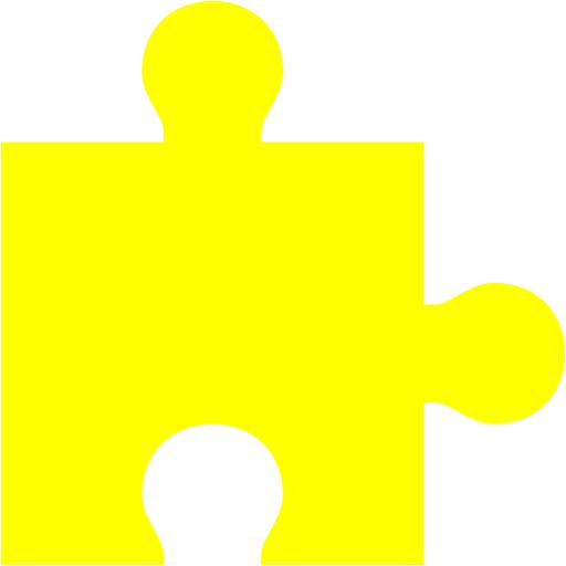 Yellow puzzle piece icon.