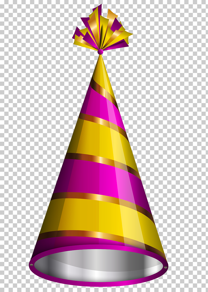 Party hat Birthday , Birthday Party Hat , yellow and pink.