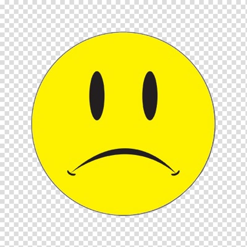 Smiley, sad face transparent background PNG clipart.