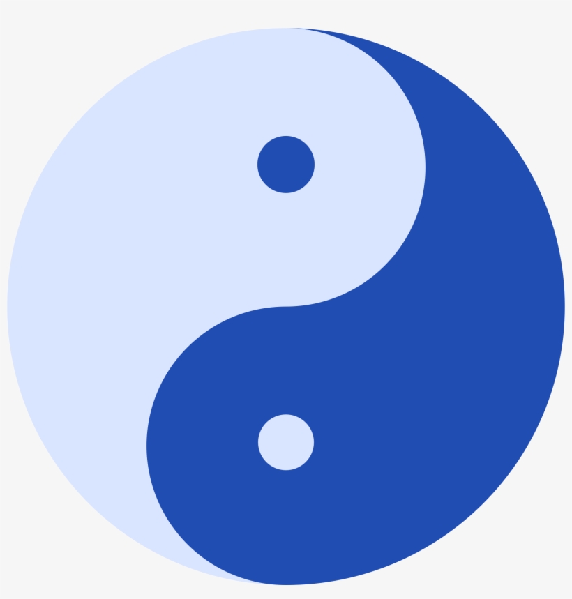 Blue Ying And Yang Icons Png.